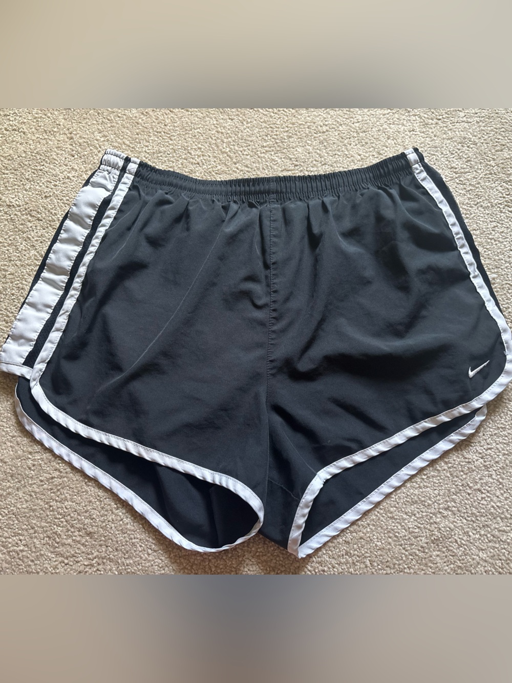 Nike Black Athletic Shorts with White Trim